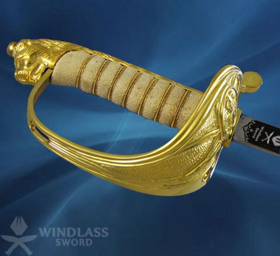 Royal Navy Officersâ€™ Sword with Scabbard